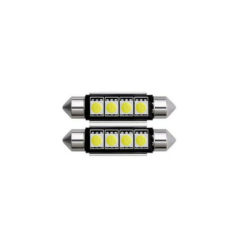 COPPIA LAMPADINE 4 LED SMD 5050 AUTO 6000K CANBUS 1.5W LAMPADINA 12V CA-02711