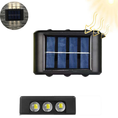 APPLIQUE LAMPADA 6 LED MURO PARETE SOLARE IP65 BIDIREZIONALE GIARDINO TE-B0567