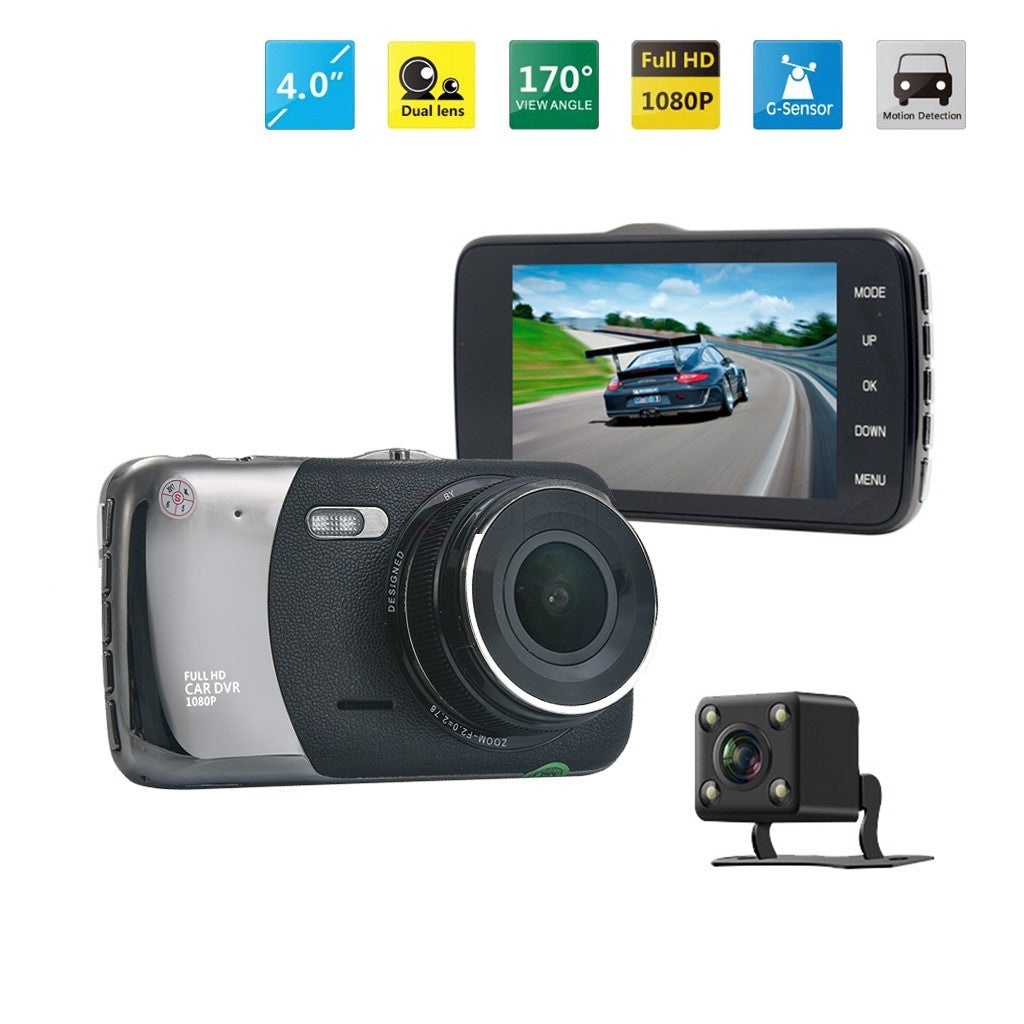 FOTOCAMERA DVR 1080P 170° AUTO HD CAMERA 5MPX 4 POLLICI REGISTRA VIDEO T652
