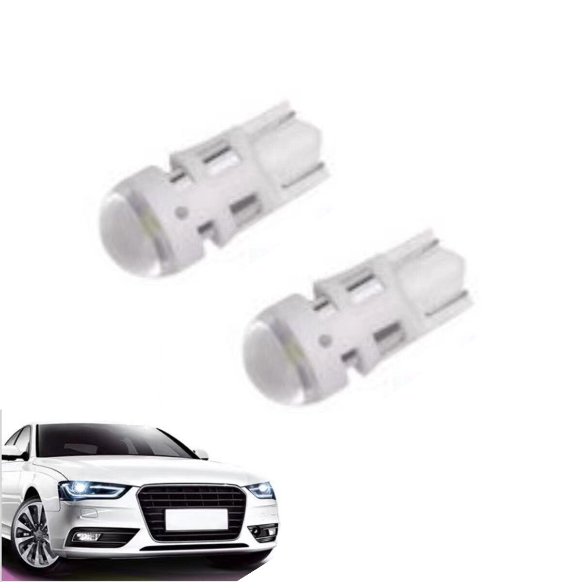 COPPIA LAMPADINE LED 3 SMD 2835 T10 AUTO 6000K CANBUS 0.5W LAMPADINA 12V CA02728