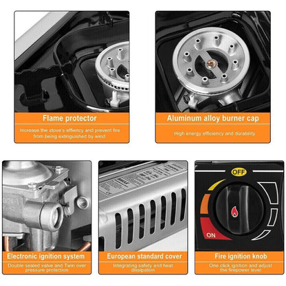 FORNELLO A GAS 1 FIAMMA PORTATILE CON VALIGETTA FORNELLINO DA CAMPEGGIO BDZ-155A