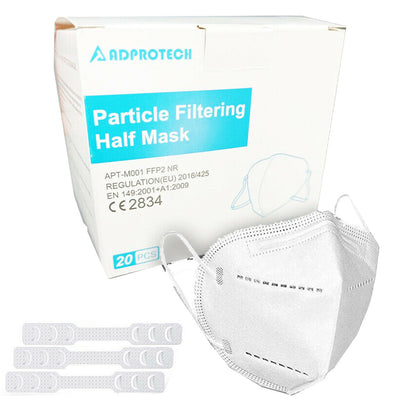 KIT 20 MASCHERINE PROTETTIVE FFP2 CERTIFICATA CE INAIL SENZA VALVOLA MASCHERINA