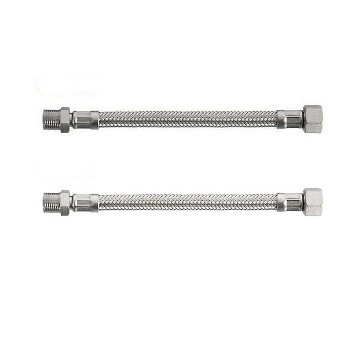 COPPIA TUBO FLESSIBILE 50CM TUBI DI INGRESSO 1/2X1/2 MASCHIO FEMMINA DGO-176
