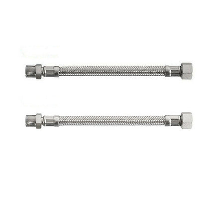 COPPIA TUBO FLESSIBILE 50CM TUBI DI INGRESSO 1/2X1/2 MASCHIO FEMMINA DGO-176