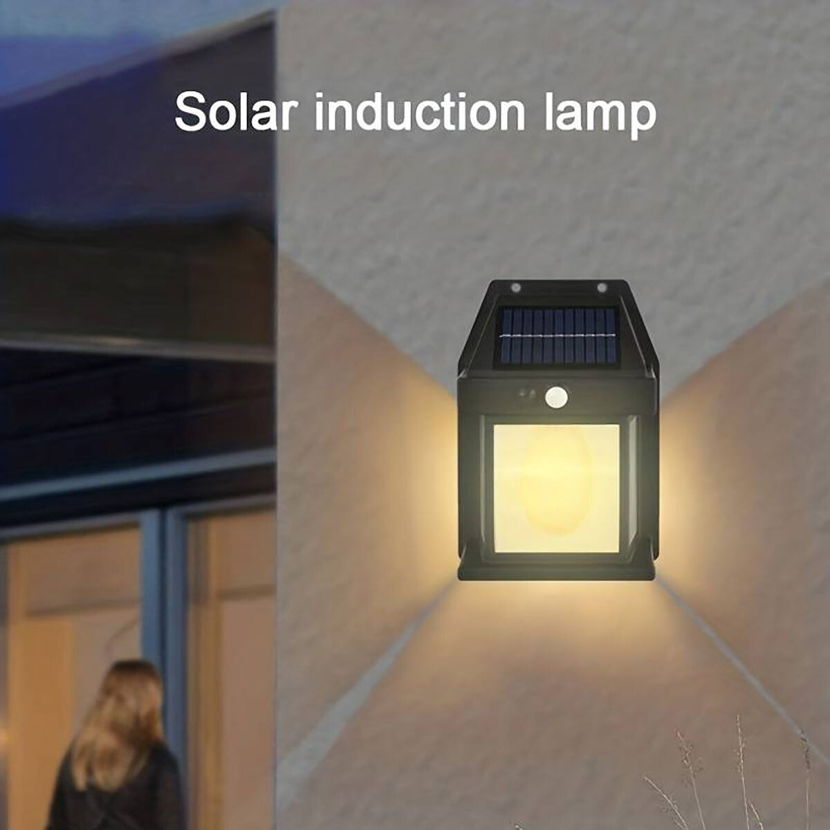 APPLIQUE LAMPADA LED MURO PARETE PER ESTERNO SOLARE CREPUSCOLARE GIARDINO B0595