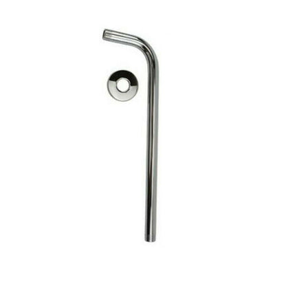 BRACCIO DOCCIA ACCIAIO CROMATO PER SOFFIONE ARREDO BAGNO UNIVERSALE 40CM