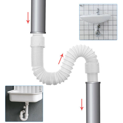 TUBO PER LAVELLO UNIVERSALE FLESSIBILE LAVABO 1-1/2 SCARICO FOGNARIO DGO-167