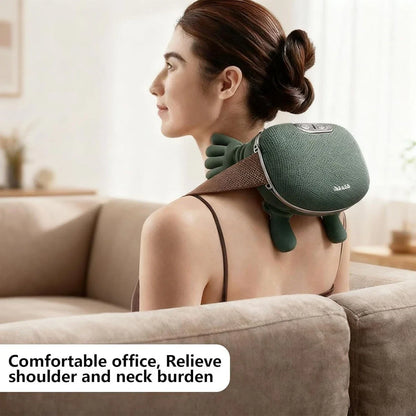 MASSAGGIATORE COLLO E CERVICALE 4D SHIATSU SENZA FILI CON CALORE MODELLO MASSAGGIO DITA