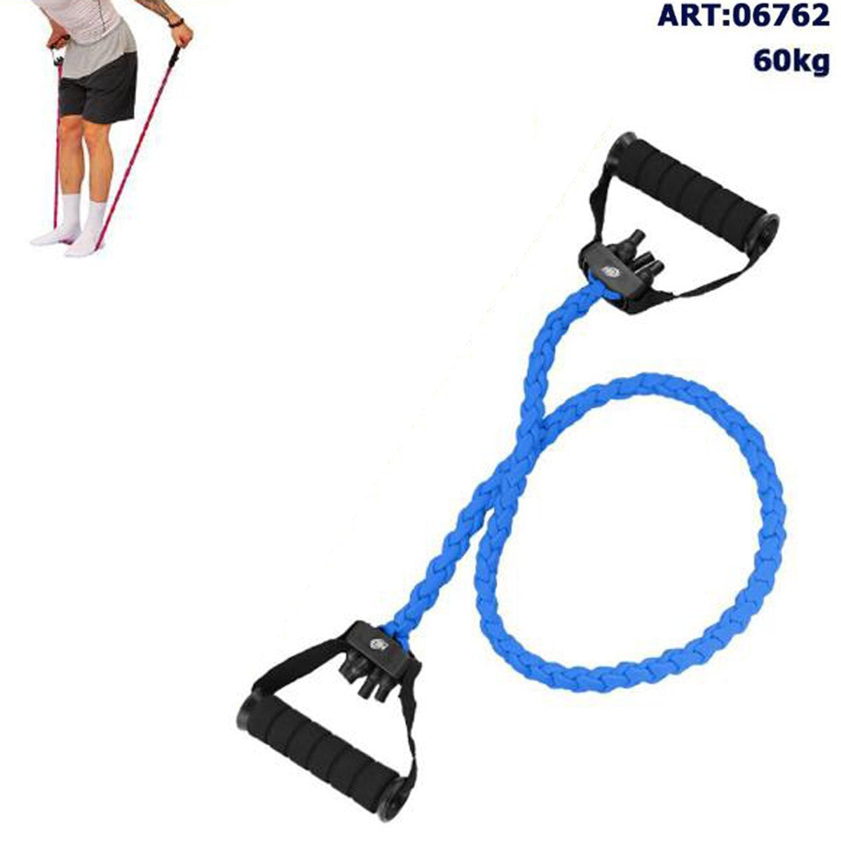 BANDA DI RESISTENZA FASCIA ELASTICA TESSUTO CORDA FITNESS PILATES YOGA 60KG*