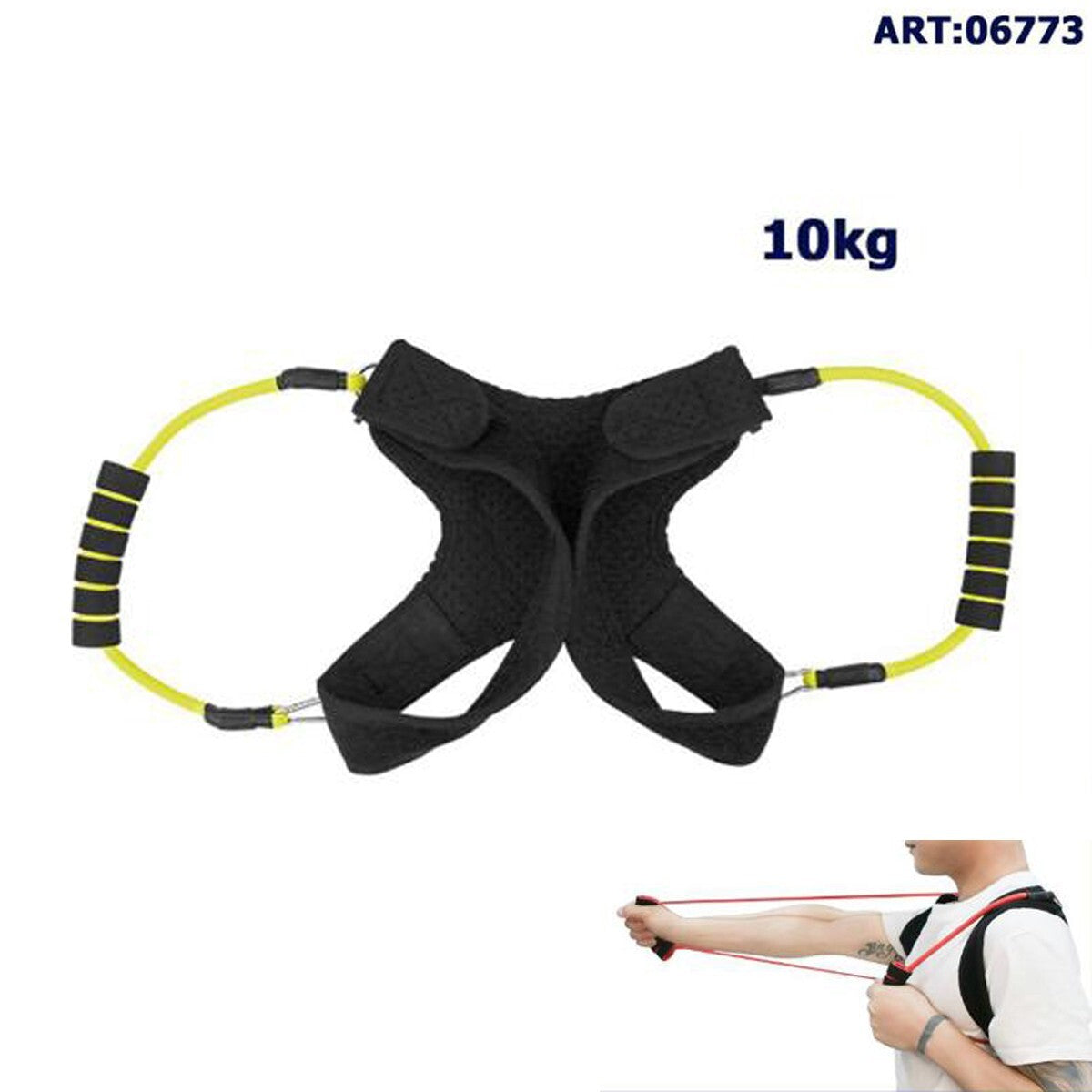 BANDA DI RESISTENZA ELASTICA SUPPORTO SCHIENA CORDA FITNESS PILATES YOGA 10KG*