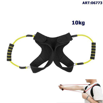 BANDA DI RESISTENZA ELASTICA SUPPORTO SCHIENA CORDA FITNESS PILATES YOGA 10KG*