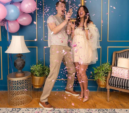 12 Stück Konfetti-Kanone Baby Shower Geschlecht Enthüllung Party Mädchen