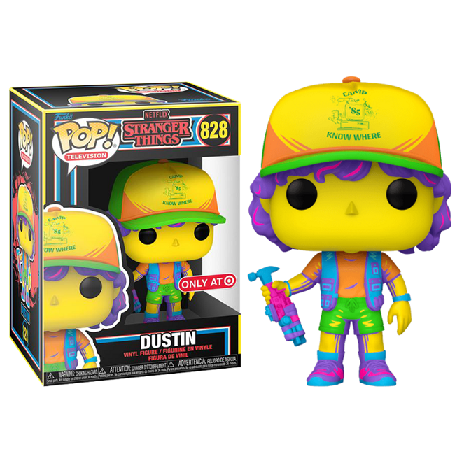 Funko Pop! Television Stranger Things (828) Dustin Special Edition Blacklight