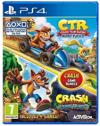 BUNDLE CRASH BANDICOOT N SANE TRILOGY + CTR TEAM RACING PS4 2 DISCS IT EU