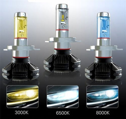 COPPIA LAMPADE X3 LED HEADLIGHT H11 LED CREE 6500K 6000LUMEN 12V XENON FARI AUTO