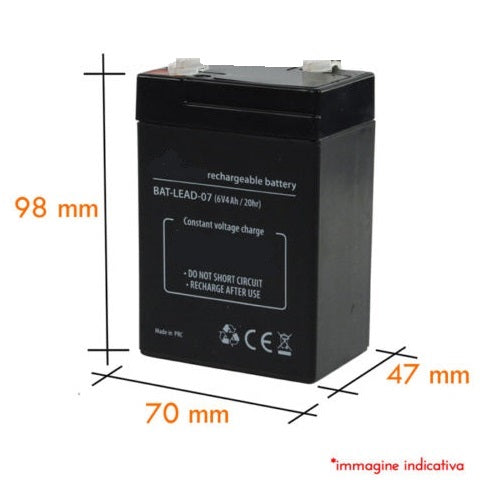 Trustech Bleigel-Akku 6V 4Ah 4,5Ah Wiederaufladbar Säure Auto Pegperego
