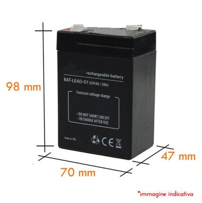 Trustech Bleigel-Akku 6V 4Ah 4,5Ah Wiederaufladbar Säure Auto Pegperego