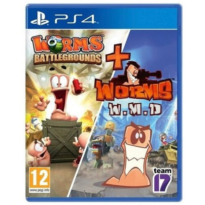 Worms Battlegrounds + Worms Wmd PS4 Spiel PlayStation 4 Ita Lemmings Ninja EU
