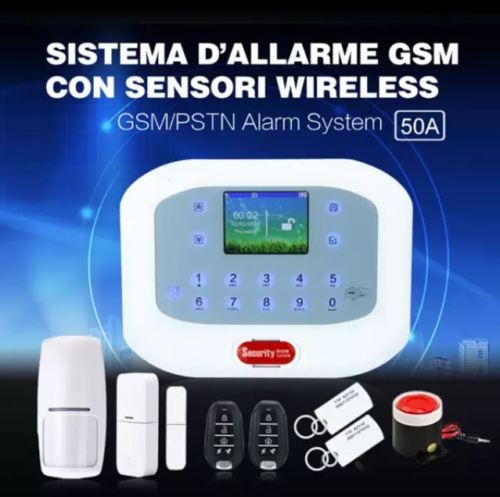 Alarmanlage für Zuhause, Touchscreen, GSM-PSTN-Kombinationsgerät, kabellos, über App steuerbar, 50A