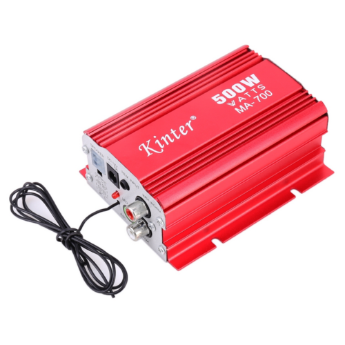 Mini Stereo Audio Verstärker 500W 2Ch 12V DC USB SD FM Fernbedienung MA700-BT