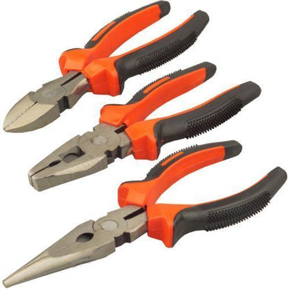 Kit Set 3 Zangen Arbeitszangen Spitzzange Seitenschneider Zangen Profi-Werkzeugset