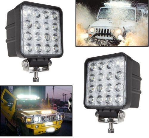 Faro 48W Led Luce Lampada Da Lavoro Faretto Auto Barca Camion Fuoristrada Suv