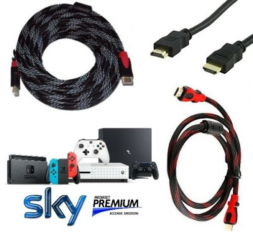 Cavo Hdmi Video 5m Metri Maschio Ps5 Ps4 Xbox One Switch Tv Sky Full Hd 2k - 4k