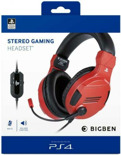 BIGBEN GAMING STEREO-HEADSET V3 PS4 / PS5 KABELGEBUNDEN ROT PLAYSTATION 4 / 5