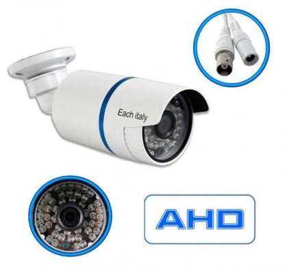 Telecamera AHD Bullet Infrarossi 48 Led 6mm Esterno 4 Mp 1080P Videosorveglianza