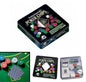 Complete Set 100 Texas Hold'Em-Poker Blackjack Chips 2 Decks Playing Cards Table Game