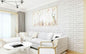 3D BRICK EFFECT WALLPAPER ADHESIVE FOAM PANEL WALLS 70X77CM IVORY