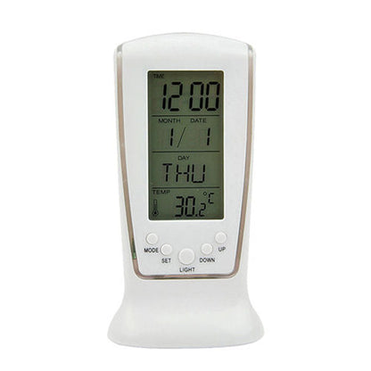 Sveglia Digitale Orologio Temperatura Data Allarme Da Casa Illuminata Led Camera