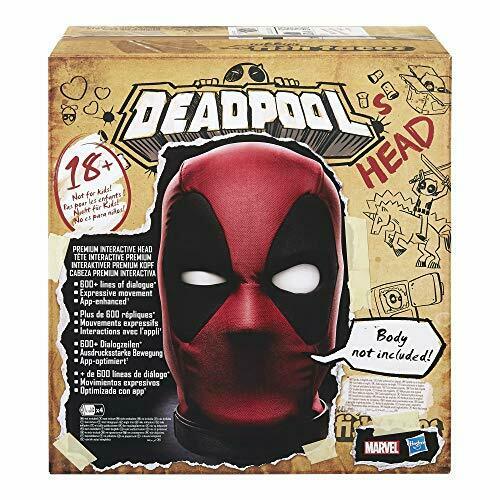 Marvel Legends Deadpool Premium Interaktiver elektronischer Kopf Hasbro Head, Schwarz