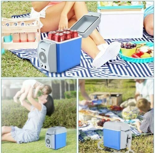 Frigo Portatile 7,5 Litri 12V Scaldavivande Mini Frigorifero Auto Barca Camper