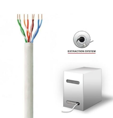 CAVO DI RETE LAN ETHERNET MATASSA 100 METRI M CAT 5E 5 UTP RJ45 ROUTER ADSL