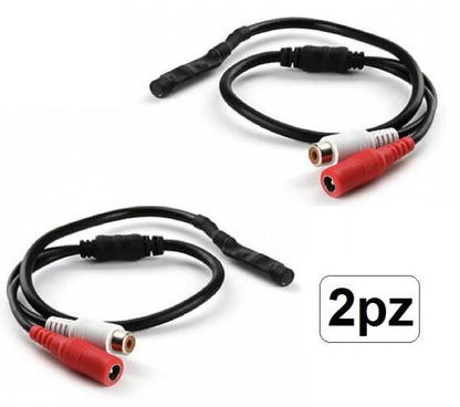 2er-Set Mini-Externes Mikrofon für DVR-Überwachungskamera Audioüberwachung