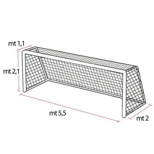 Hb Tornetz für Fußball/Calciotto Sport Outdoor Training 2,1x5,5x2 m