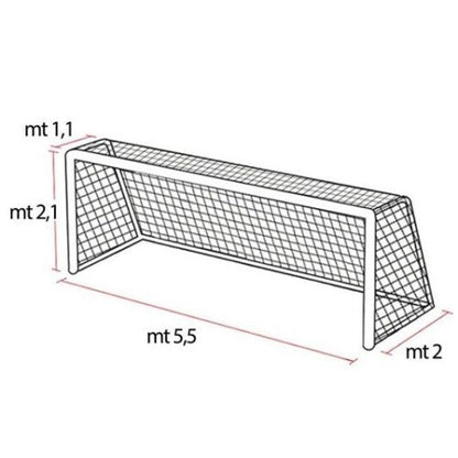 Hb Tornetz für Fußball/Calciotto Sport Outdoor Training 2,1x5,5x2 m