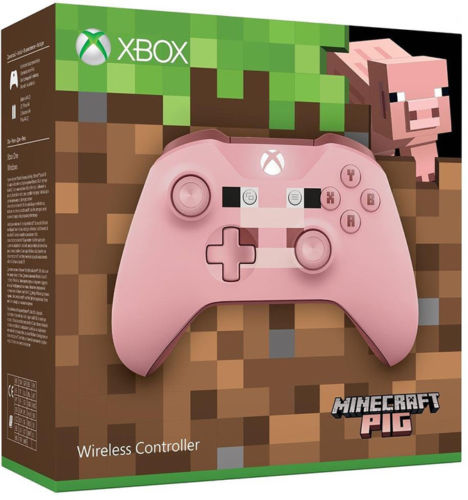 XBOX ONE S WIRELESS CONTROLLER MINECRAFT PIG PINK PC MICROSOFT NEU KABELLOS