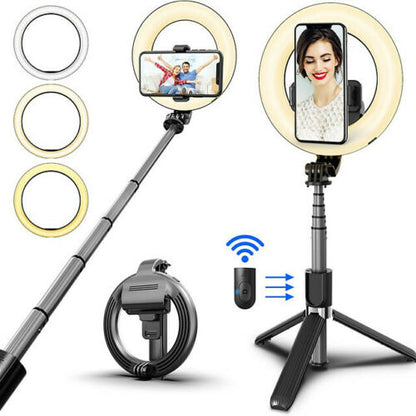 LED-RINGLICHT mit SELFIE-STICK-STATIV-LEUCHTE für TELEFON TIK TOK L07