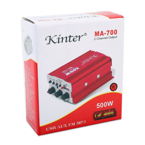 Mini Stereo Audio Verstärker 500W 2Ch 12V DC USB SD FM Fernbedienung MA700-BT