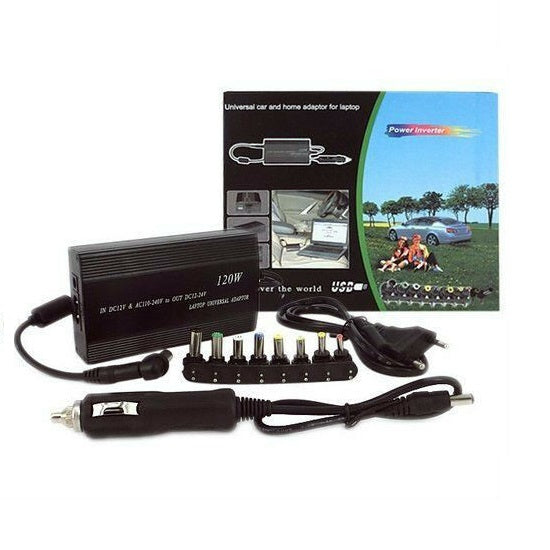 UNIVERSAL-NETZTEIL 120W FÜR NOTEBOOK-PC AUTO 12V UND HAUS 220V UNIVERSAL-USB