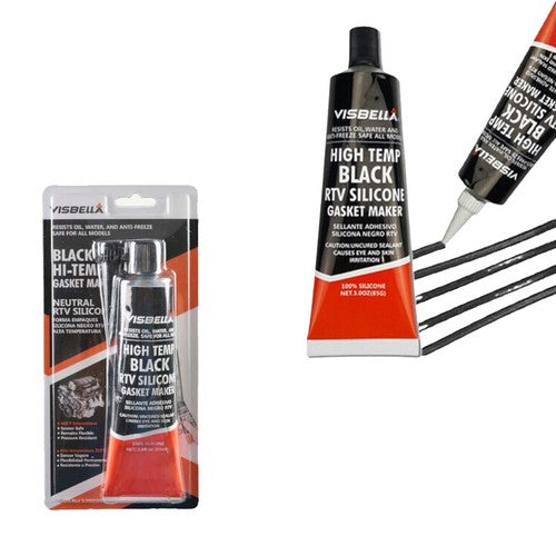 PASTA NERA SIGILLANTE SILICONE NERO ALTA TEMPERATURA RTV AUTO GUARNIZIONI MOTO