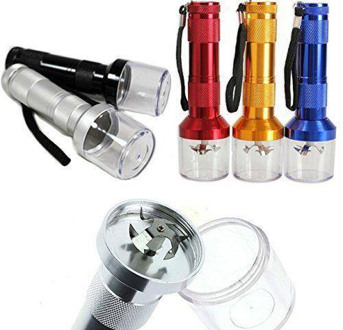 Elektrischer Grinder Aluminium Tabakzerkleinerer Kräutermühle Tabakmühle Taschenlampe Kräuter