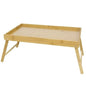 Foldable Bed Tray Table Bamboo Wood for Breakfast PC
