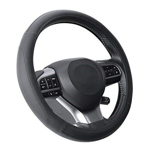 Coprivolante Auto Universale Fodera Volante 37-39cm Simil Pelle Nero 38cm Tuning