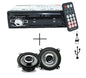 Car Stereo FM MP3 USB SD AUX WMA Radio Kit + Pair 250W Car Speakers