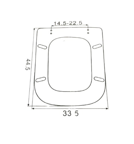 WC-Sitz WC-Sitz WC-Abdeckung aus Holz MDF weiß quadratisch rechteckig 52735