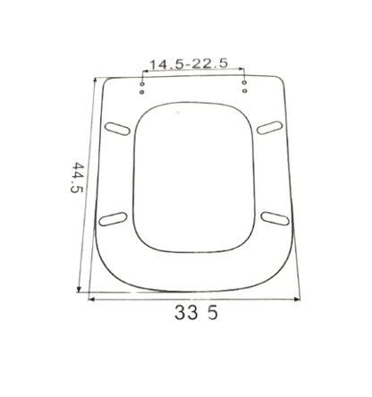 WC-Sitz WC-Sitz WC-Abdeckung aus Holz MDF weiß quadratisch rechteckig 52735