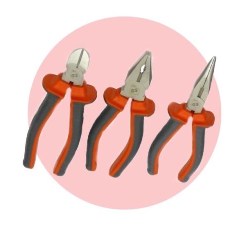 Kit Set 3 Zangen Arbeitszangen Spitzzange Seitenschneider Zangen Profi-Werkzeugset